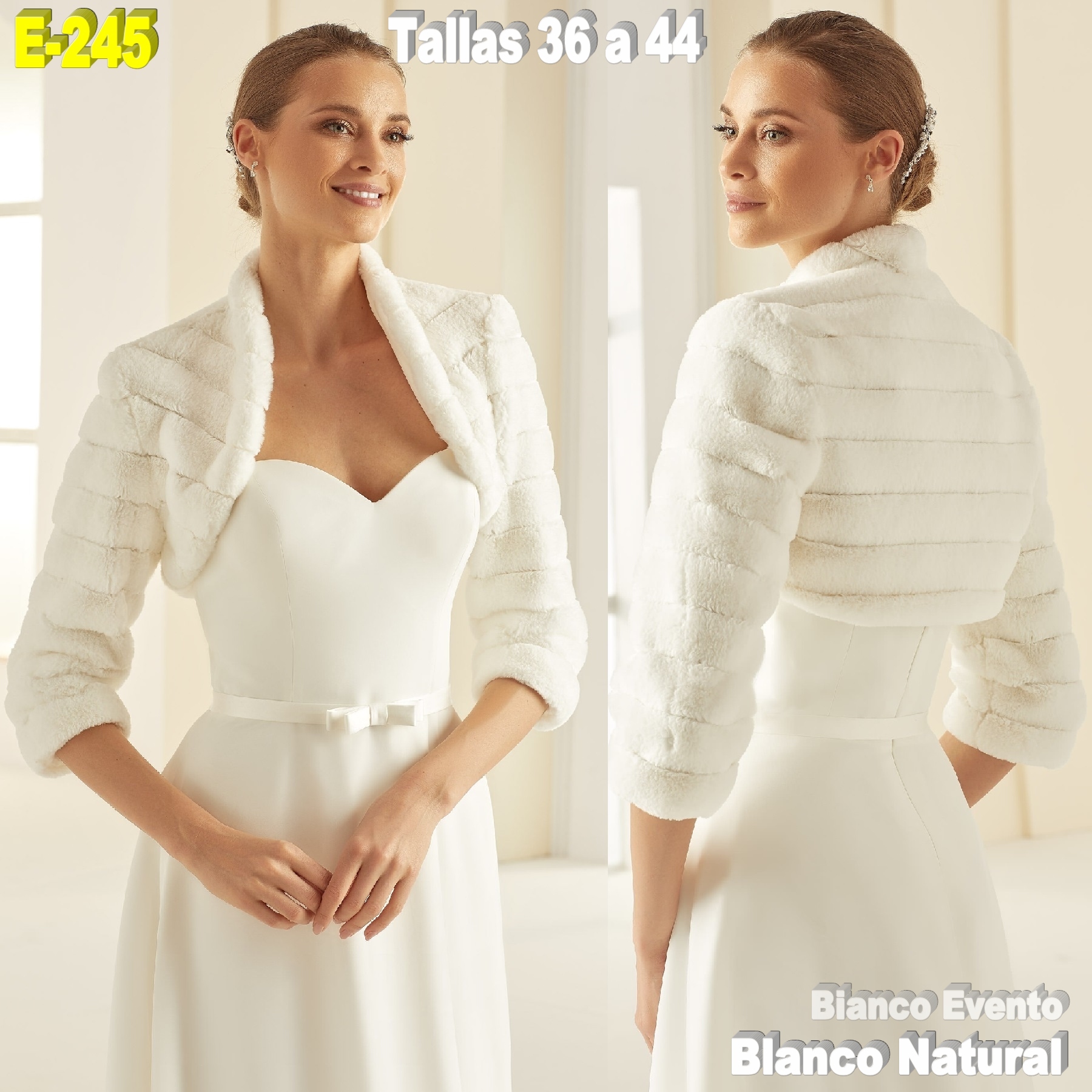 Accesorios novias: Bolero novia Bianco E-245 Chaquetas Estolas Boleros Novia