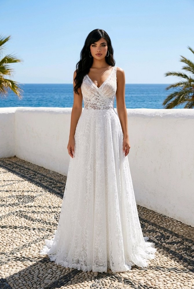 spaghettini seal beach dress code Sample Pronovias Hawaii Wedding Dress main image 1